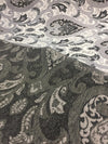 Charcoal Damask Fabric Chenille upholstery Fabric by the yard sofa chair couch