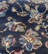 Upholstery Floral Tapestry Torrence Indigo Blue Chenille Fabric