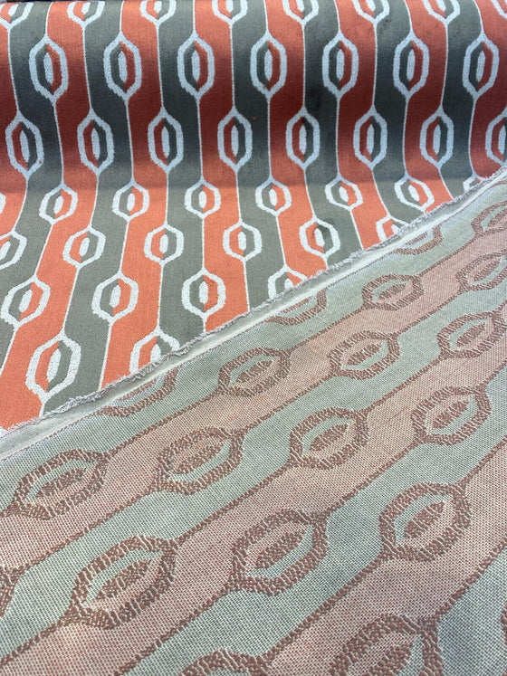 Belgian Velvet Paxton Bittersweet Stripe Upholstery Fabric