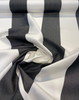 Sunbrella Classic Regal Stripes Black White Outdoor Fabric By the yard