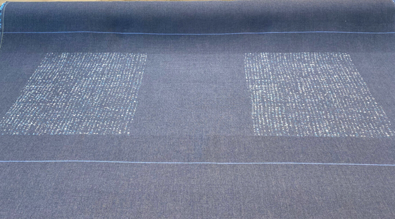 Sunbrella Soft Chenille Drift Blues Outdoor Upholstery Fabric 