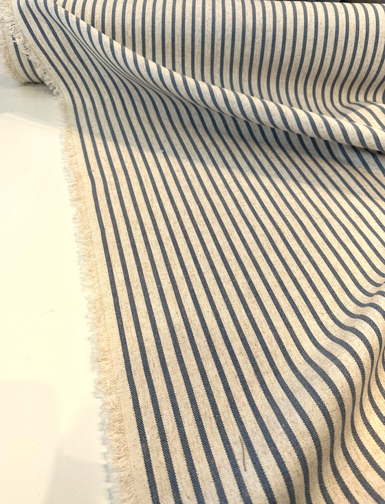 Waverly Harlow Stripe Baltic Blue Drapery Upholstery Fabric 
