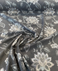 Waverly Perennial Floral Embroidered Charcoal Porcini Fabric