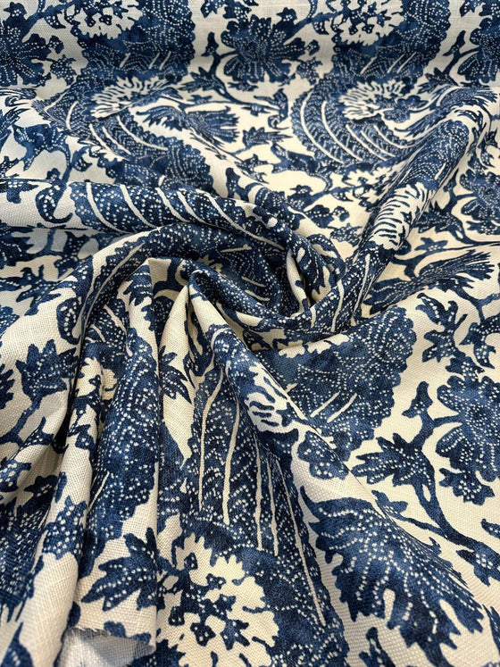 Waverly Brevard Midnight Blue Drapery Upholstery Fabric 