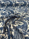 Waverly Brevard Midnight Blue Drapery Upholstery Fabric 
