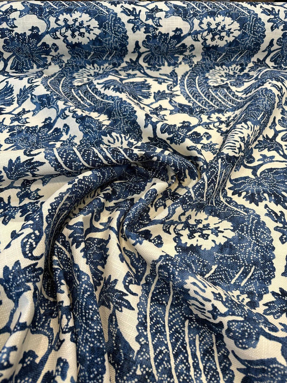 Waverly Sweet Summer Black Licorice Floral Drapery Upholstery Fabric By the  Yard