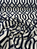 Upholstery Naxos Blue Indigo Geometric Chenille Fabric