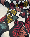 Amanda Jewel Leaves Linen Platinum Richloom Upholstery Fabric
