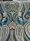 Damask Jaclyn Turquoise Chenille Upholstery Sofa fabric