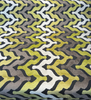 Leicester Monroe Grass Bold Chevron Upholstery Raised Velvet Fabric