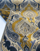 Blue Nile Damask Casablanca Chenille Upholstery Fabric