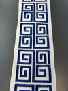Fabricut Embroidery Blue White Double Greek Key Trim Tape By The Yard