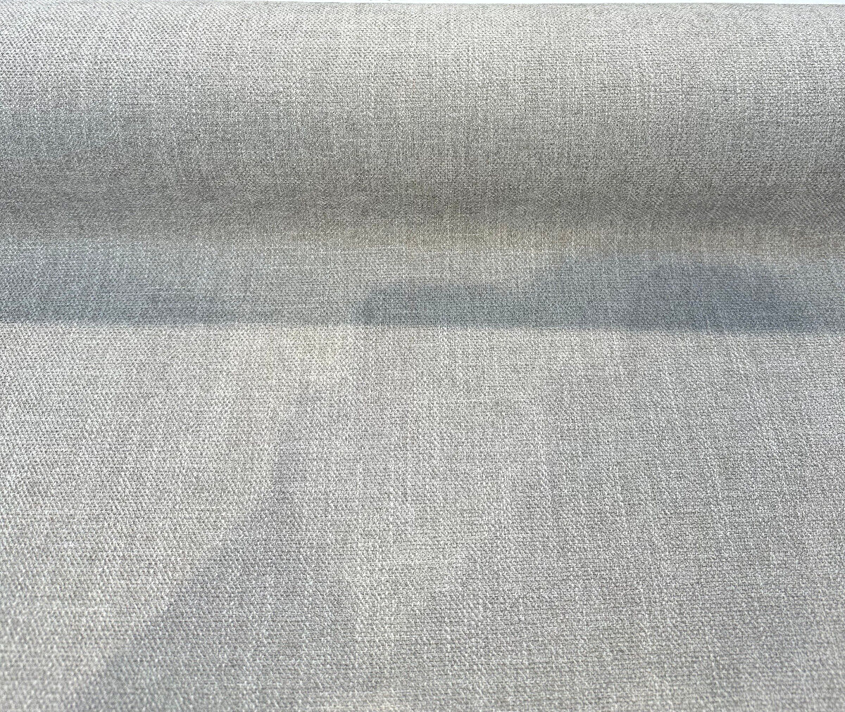 Grey Light Grey Solid Texture Chenille Upholstery Fabric by The Yard
