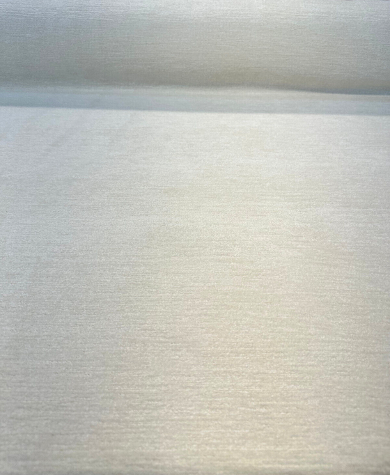 Lamour Talc  Luilor Italian Soft Ivory Chenille Upholstery Fabric