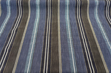  Zola Earth Blue Italian Stripe Drapery Upholstery Fabric 