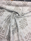 Ikat Beige Khaki Cotton Polyester Drapery Upholstery fabric by the yard