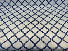  Richloom Enhance Trellis Blue Indigo Drapery upholstery Fabric