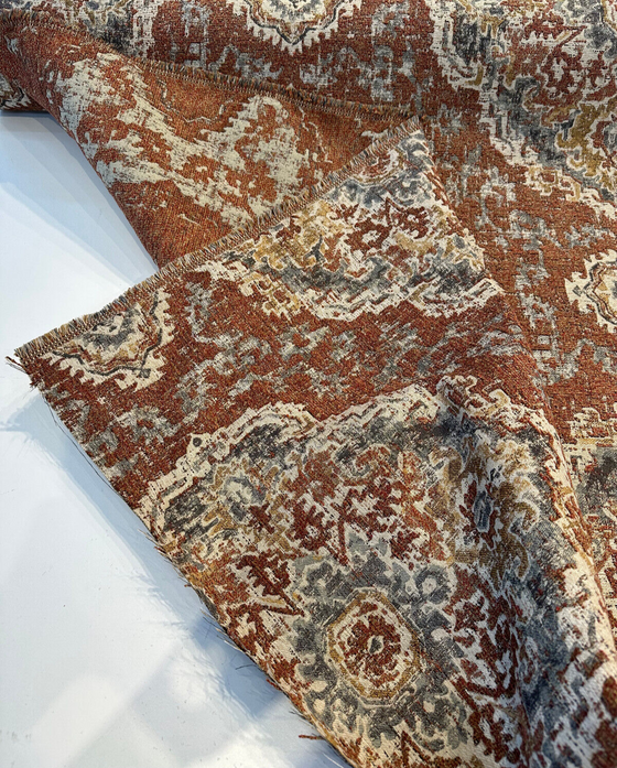 Eastview Auburn Damask Swavelle Chenille Upholstery Fabric