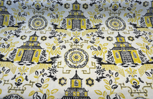  Richloom Teahouse Toile Yellow Canary Drapery Upholstery Fabric 