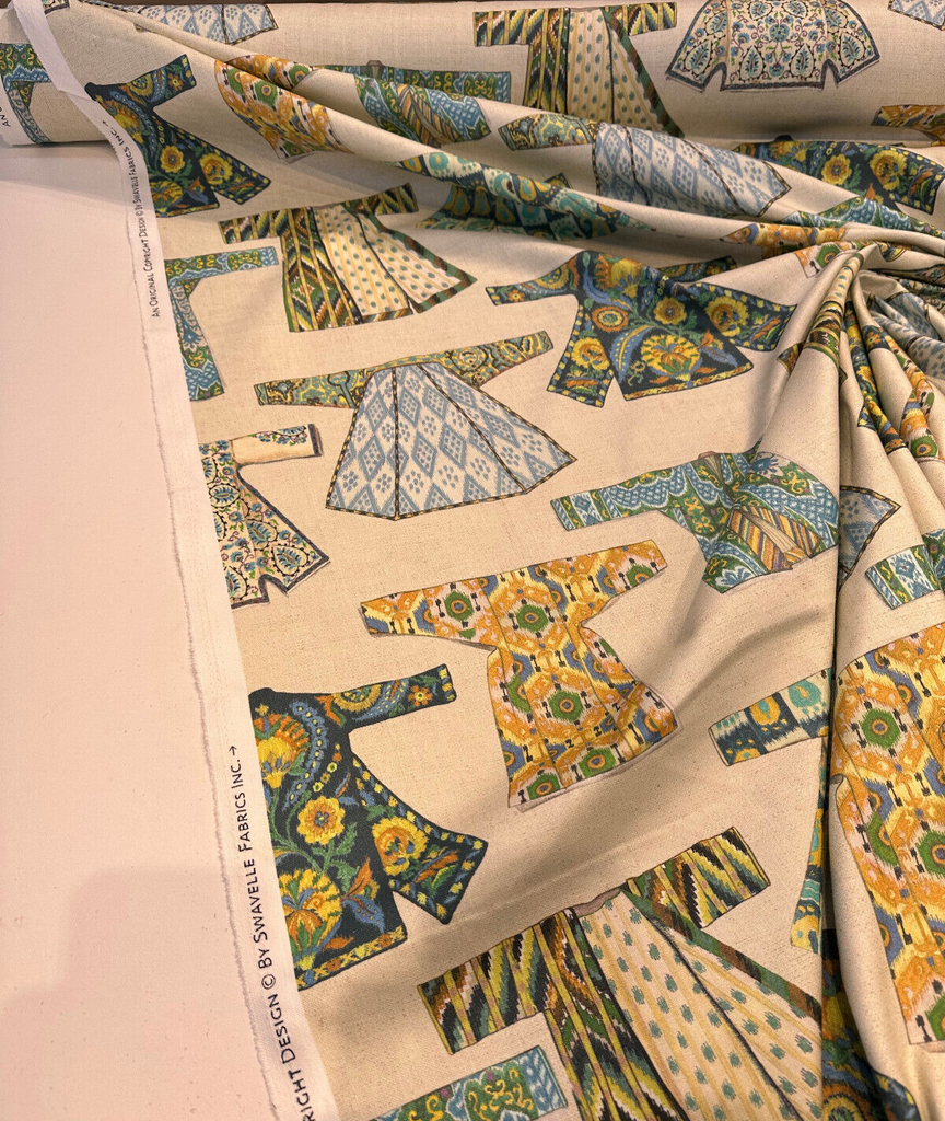 Swavelle Hanako Duck Jadestone Drapery Upholstery Fabric by the Yard