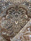 Upholstery Damask Swavelle Elowen Caramel Chenille Fabric By The Yard