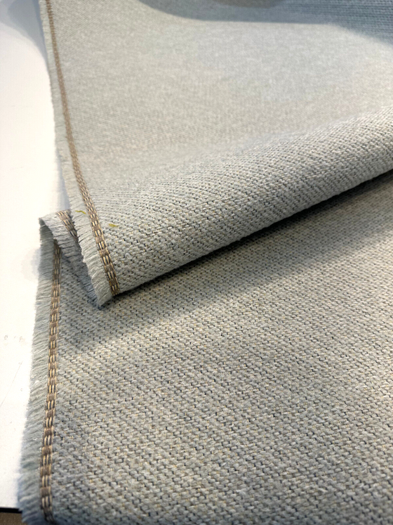 Sunbrella Light Blue Tweed Chenille Outdoor Upholstery Fabric By the yard