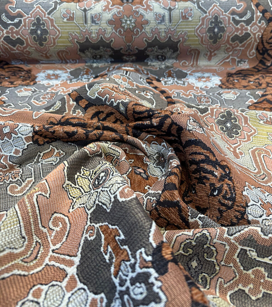 Upholstery Socotra Tibetan Tiger Amber Swavelle TFA Chenille Fabric 
