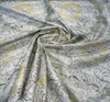 Regis Green Damask Emblem Velvet Upholstery Drapery Fabric