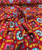 Waverly Mayan Medallion Red Desert Flower Fabric 