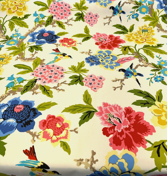 Waverly Candid Moment Gardenia Cotton Drapery Upholstery Fabric 