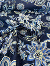 Waverly Charismatic Delft Blue Floral Drapery Upholstery Fabric