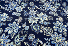  Waverly Charismatic Delft Blue Floral Drapery Upholstery Fabric