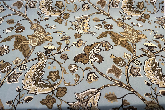 Wilmington 5th Avenue Designs Blue Drapery Upholstery Fabric 