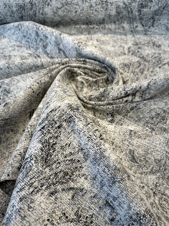 Upholstery Imogen Rain Damask Distressed Swavelle Chenille Fabric