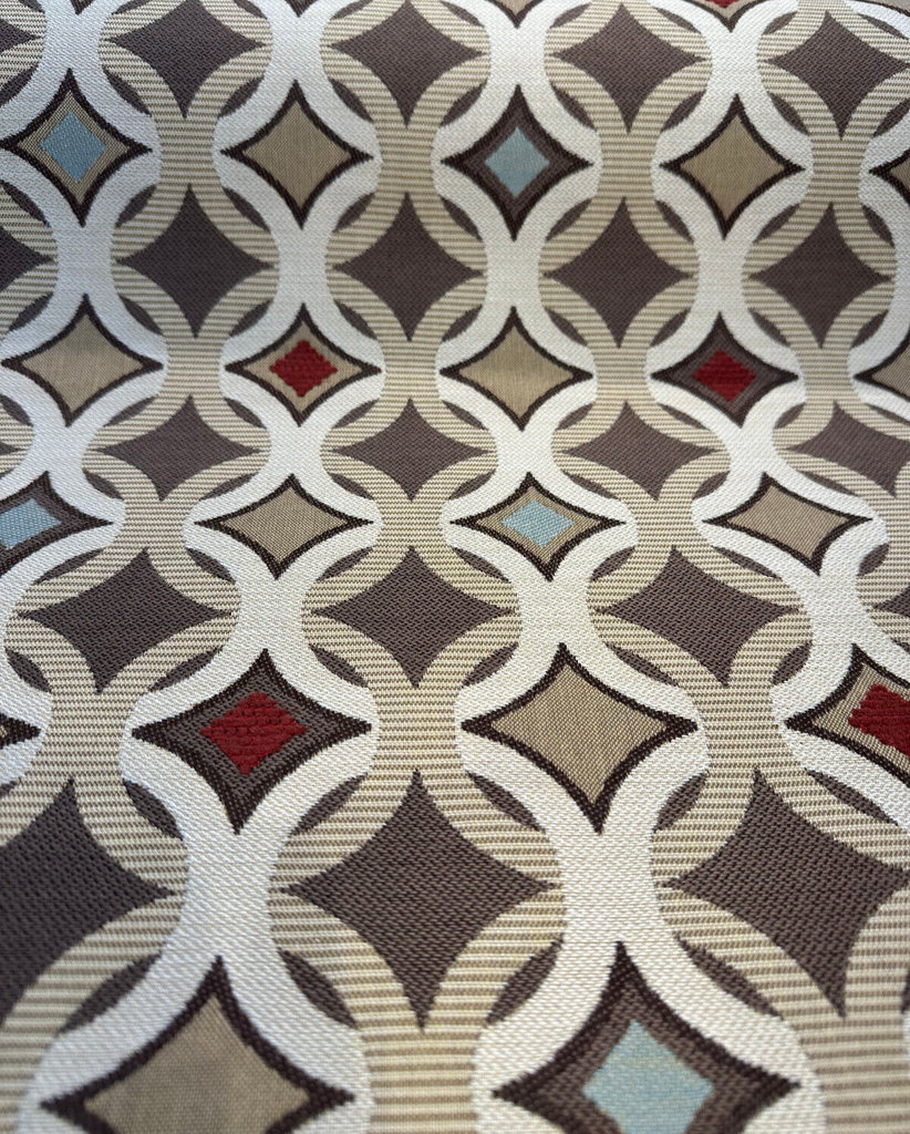 Sunbrella Tango Mink Geometric Jacquard Upholstery Fabric