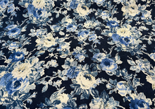  Waverly Apple Hill Indigo Blue Floral Drapery Upholstery Fabric