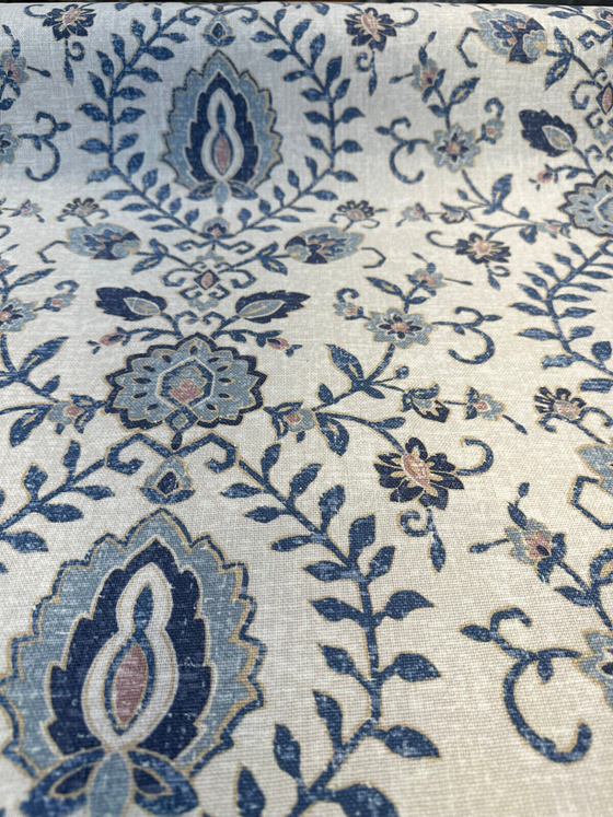 Trend Fabricut Indigo 04231 Floral Damask Drapery Upholstery Fabric