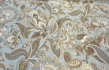  Swavelle Valdosta Mist Light Blue Linen Rayon Floral Paisley Fabric By The Yard