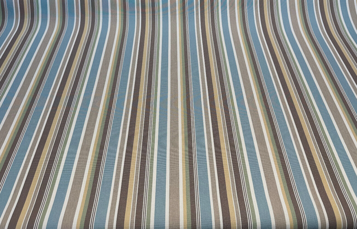 Sunbrella Stripe Brannon Seaglass Outdoor Fabric By the yard ...