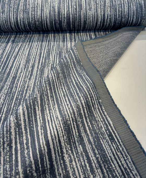 Velvety Strie Atlantic Blue P Kaufmann Upholstery Fabric