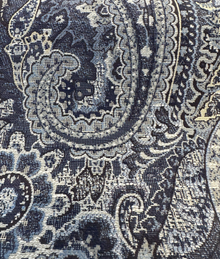  Truman Paisley Jacquard Blue Indigo Upholstery Drapery Fabric
