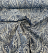 Truman Paisley Jacquard Blue Indigo Upholstery Drapery Fabric