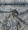 Truman Paisley Jacquard Blue Indigo Upholstery Drapery Fabric