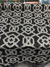 Richloom Malibar Black Silver Ebony Cotton Drapery Upholstery Fabric By the yard