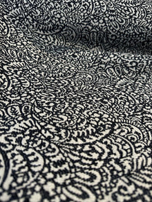  Adele Black Paisley Brocade Jacquard Regal Fabric by the yard
