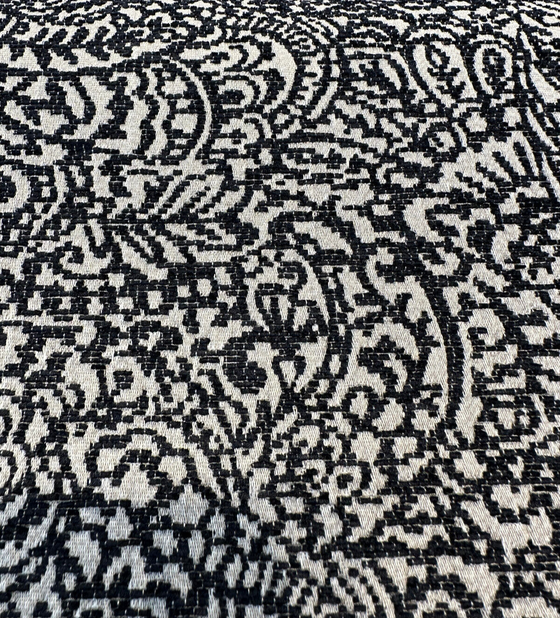 Adele Black Paisley Brocade Jacquard Regal Fabric by the yard
