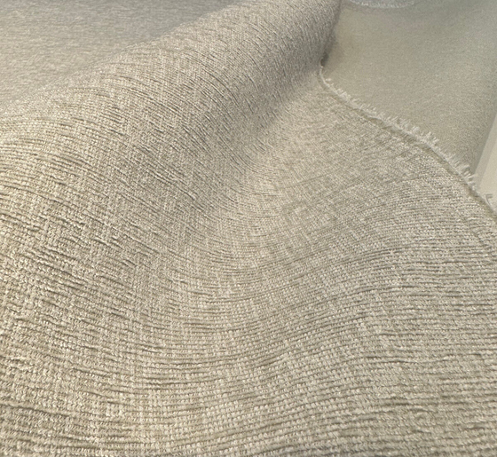 Logan Parchment Beige Textured Chenille Upholstery Fabric