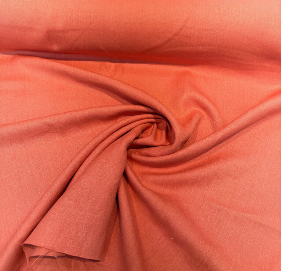 Glynn Linen Coral Heavy Linen Upholstery Drapery Covington Fabric
