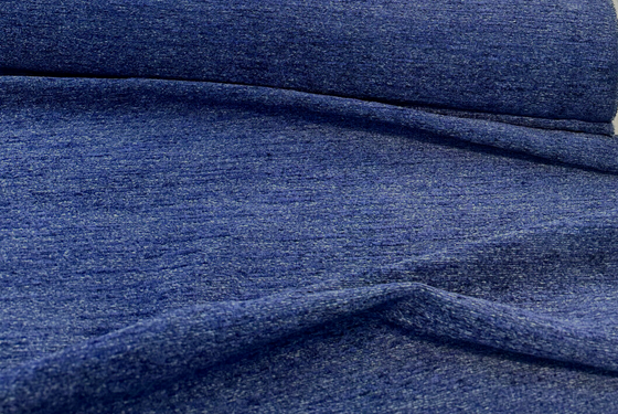 P Kaufmann Grotto Midnight Blue Chenille Upholstery Fabric By the Yard