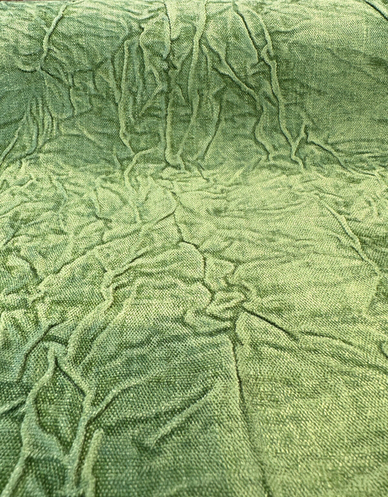 Compressed Green Avocado Crushed Pleated Upholstery 46'' Fabric by the yard